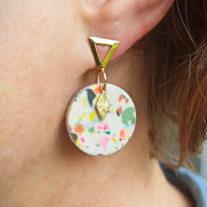 Boucles d'oreilles "Triangles" - Collection Terrazzo