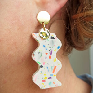 Boucles d'oreilles "Vagues" - Collection Terrazzo