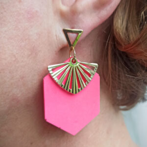 Boucles d'oreilles "Frenchie" - Collection Fluo